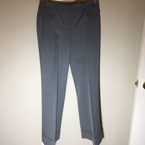 Pair of slate grey trousers.